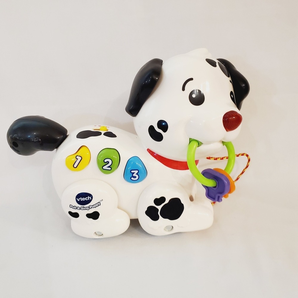 Vtech Pull & Sing Puppy Developmental Toy Sings Counts Barks Learning Skills
